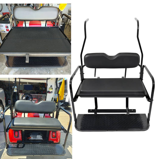 Bethesda Industrial For 2000-2013 Club Car DS Golf Cart Flip Folding Rear Seat Kit Back Seat