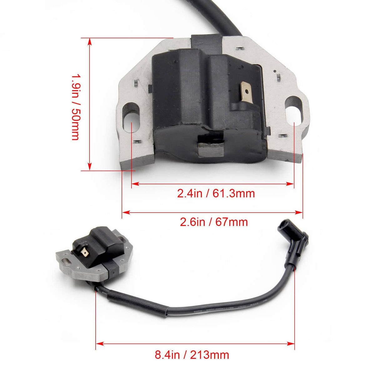 Bethesda Industrial 2Pcs Ignition Coil w/ Spark Plug For KAWASAKI FR FS FX Series Engines 21171-0743