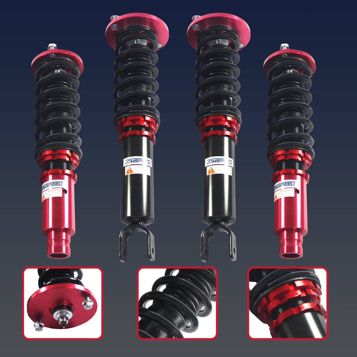 Bethesda Industrial Coilovers Suspension Kit Set For 1990-1997 Honda Accord Shock Struts Adj. Height
