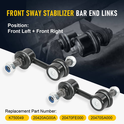 Bethesda Industrial 2pcs Front Sway Bar End Links Set Fit For 2002-2016 Subaru Impreza Sedan