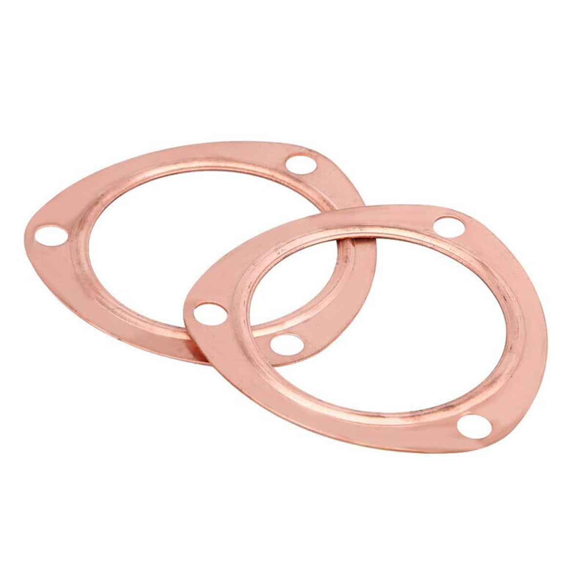 Bethesda Industrial New Set 3" Copper Header Exhaust Collector Gaskets Flanges 3 Bolt Universal
