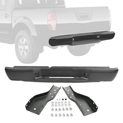 Bethesda Industrial Black Rear Step Bumper Assembly For 1998-2004 Chevrolet S10 GMC Sonoma