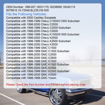 Bethesda Industrial A/C Heater Climate Control Switch Fits Chevy GMC C1500-C3500 K1500-K3500 Truck