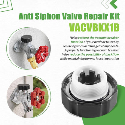 Bethesda Industrial VACVBKX1B Vacuum Breaker Kit, for Anti-Siphon Frost-Free Sillcock Valves, 4 Pack
