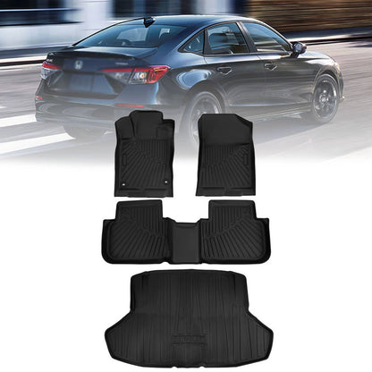Bethesda Industrial 3D Molded Floor Mats & Cargo Liner For Honda Civic Sedan 2022-2025 All Weather