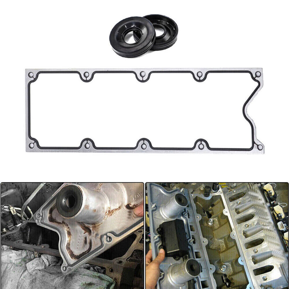 Bethesda Industrial For LS LS1 LS2 5.3L 6.0L Gen Knock Sensor Valley Pan Gasket Seal 3 Cover Plate