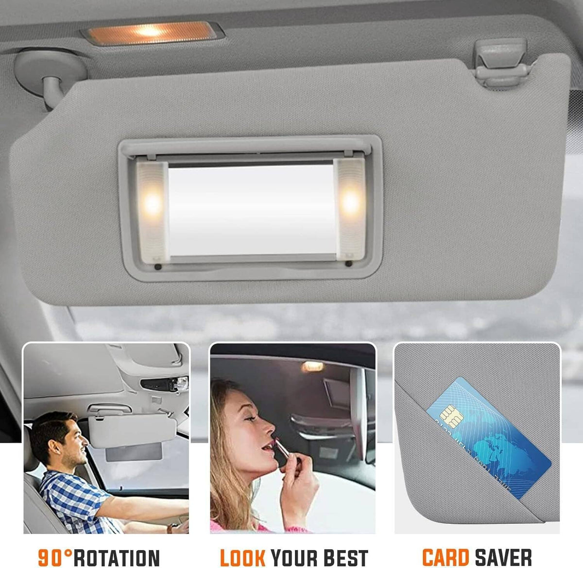 Bethesda Industrial 2Pcs Sun Visor w/LED Light Mirror For 2008-2017 Honda Accord 83280-TA5-A51ZA