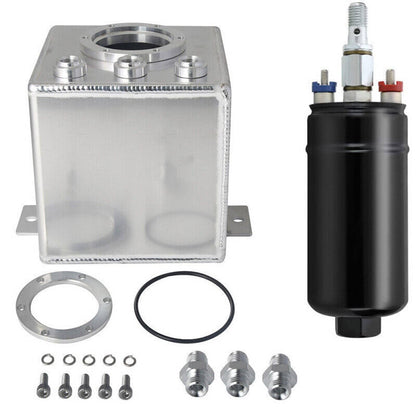 Bethesda Industrial 2L Billet High Flow Swirl Fuel Surge Tank AN6 Fitting & 044 External Fuel Pump