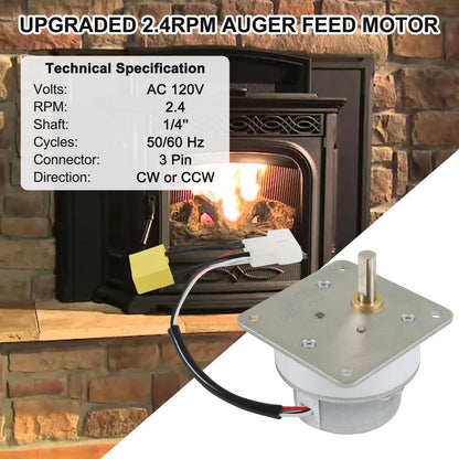 Bethesda Industrial Quadrafire Auger Feed Motor 1200, Castile, Trekker,4421,Santa Fe, Contour, E2