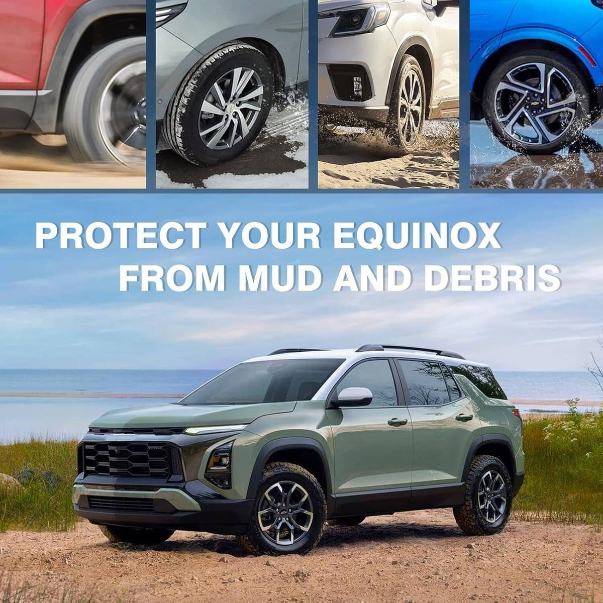 Bethesda Industrial 4Pcs For Chevrolet Equinox 2025+ Car Splash Guards Mud Flaps Guards Accessories