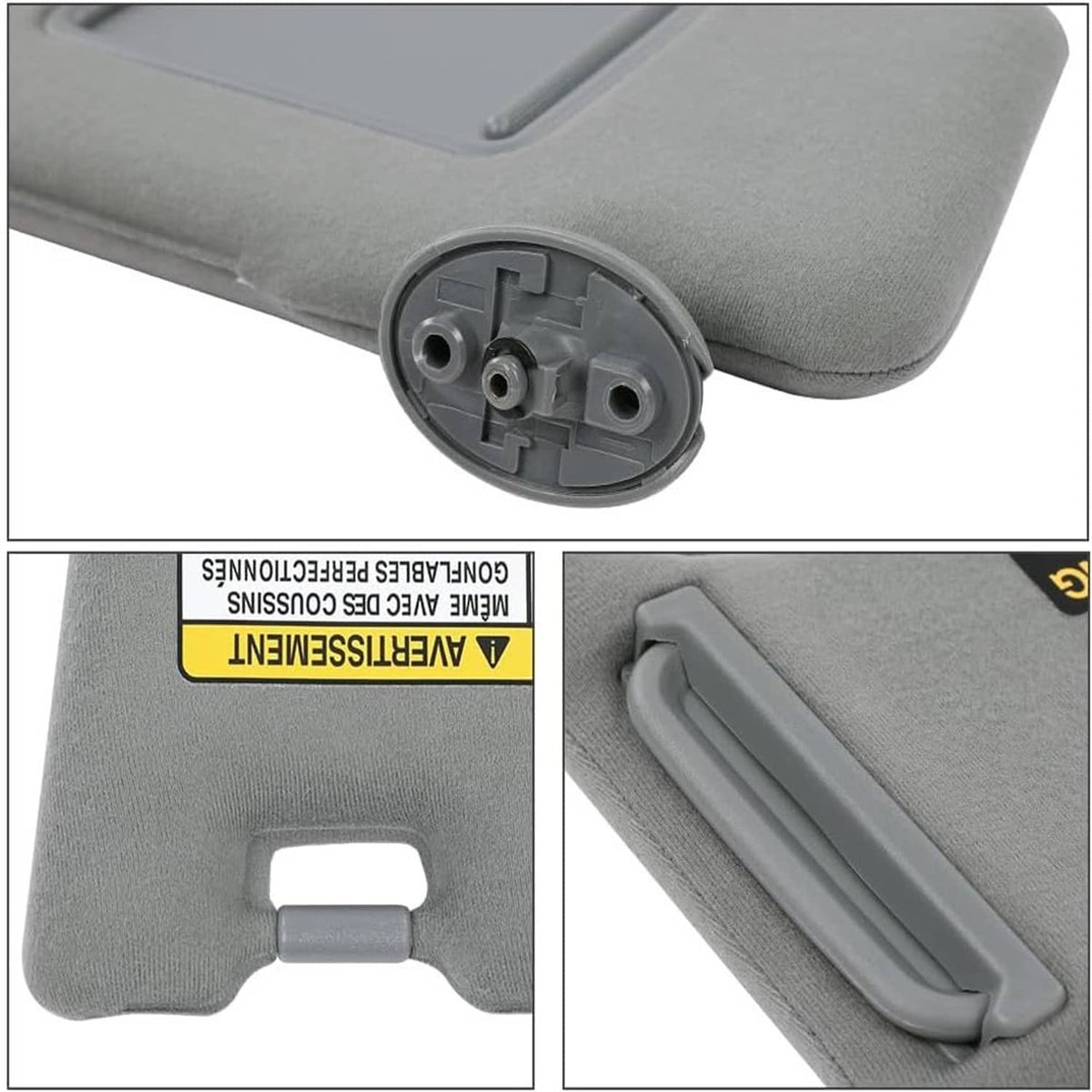 Bethesda Industrial 2Pcs Sun Visor LH Driver & RH Passenger Side For 2005-2015 Toyota Tacoma Gray