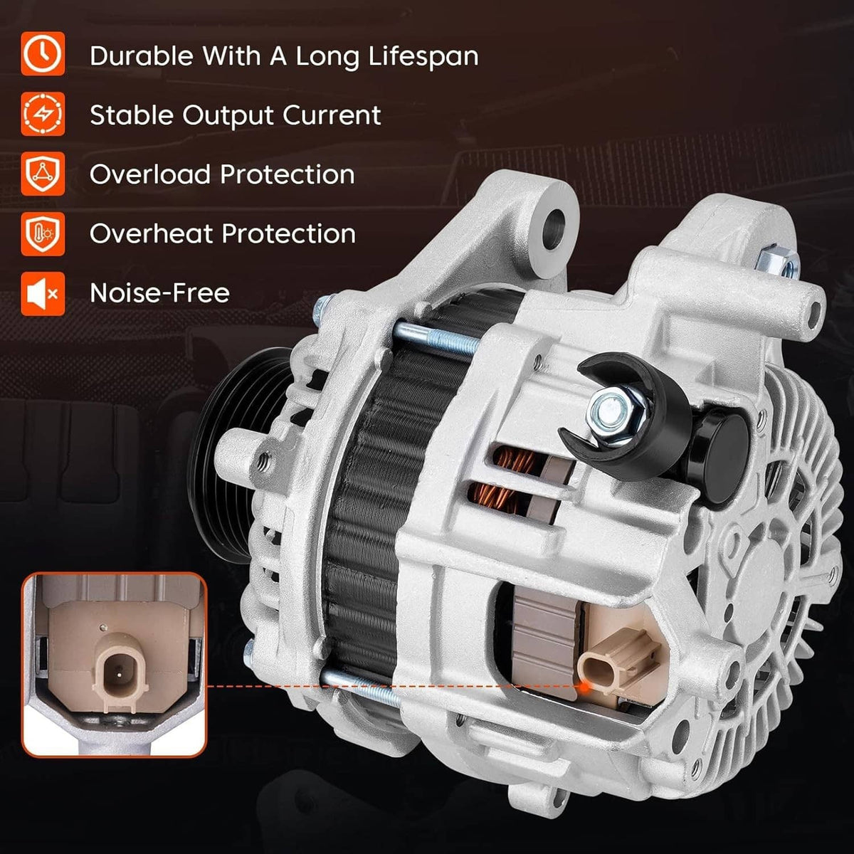 Bethesda Industrial Alternator For 2013 2014 2015 2016 2017 Honda Accord L4 2.4L #311005A2A02