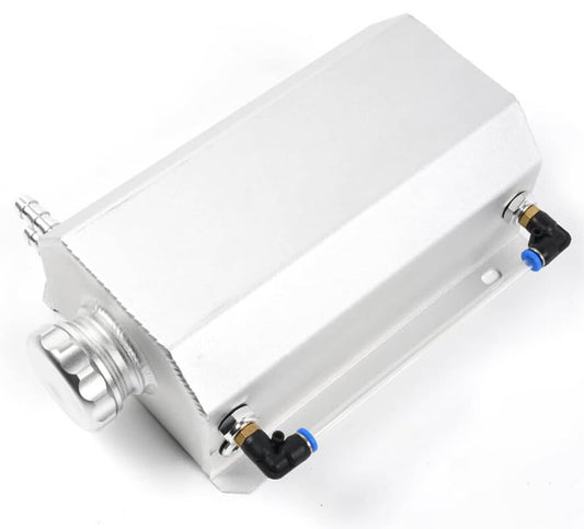 Bethesda Industrial 2L Polished Aluminum Coolant Radiator Overflow Reservoir Expansion Water Tank