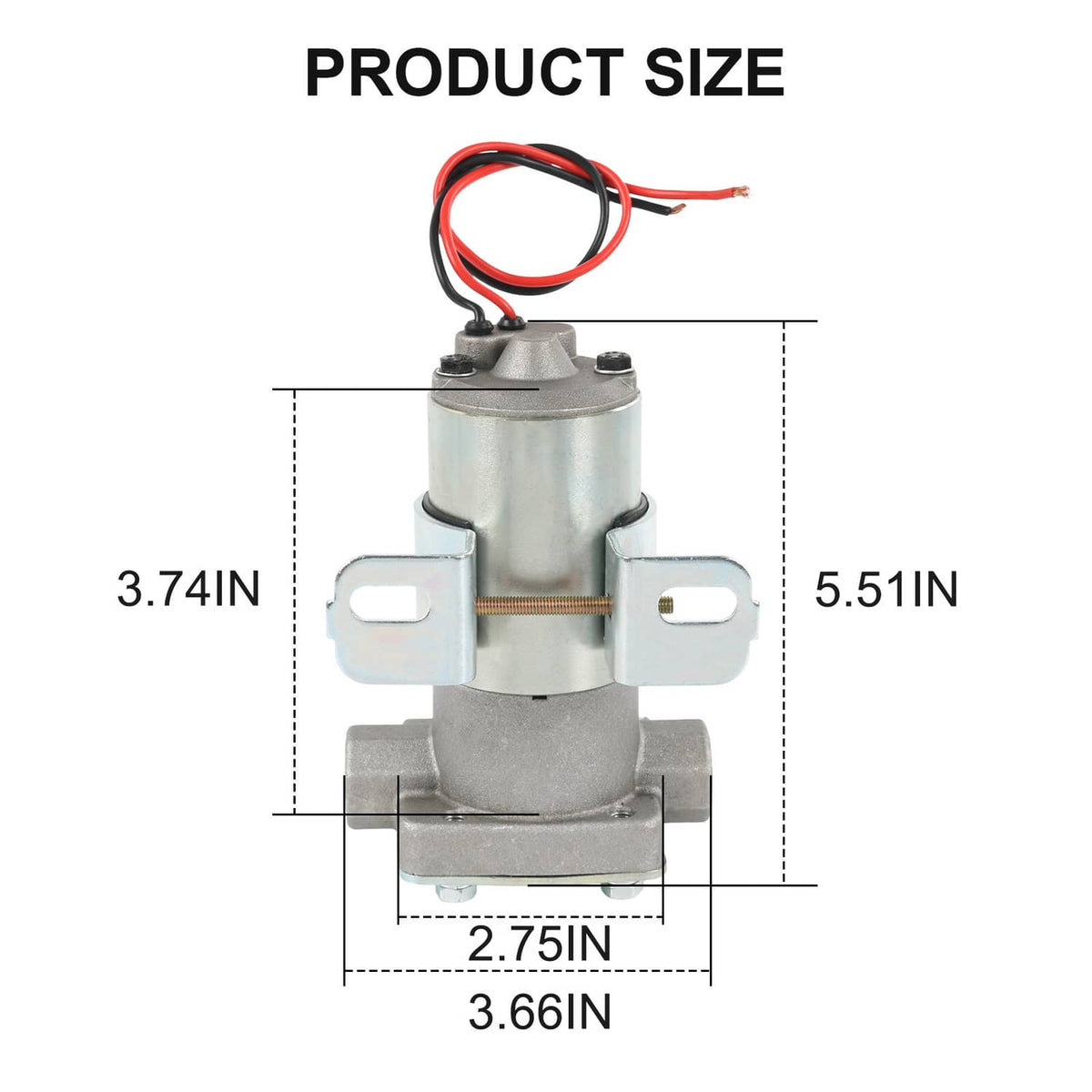 Bethesda Industrial 7 PSI Universal High Flow Electric Fuel Pump 97 GPH For Holley Demon Carburetor