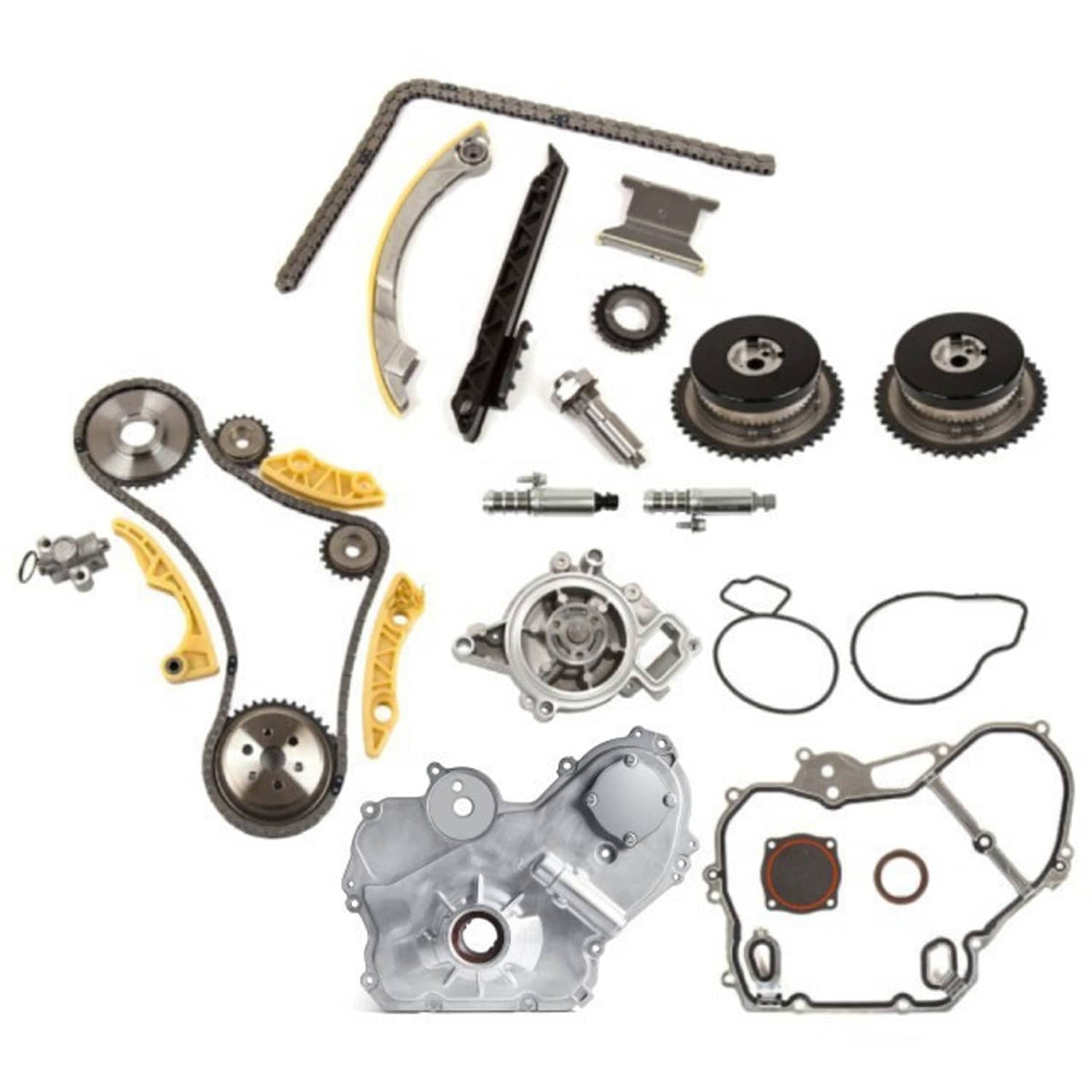 Bethesda Industrial For 09-17 GM 2.4L Ecotec Timing Chain Kit VCT Selenoid Actuator Oil Water Pump