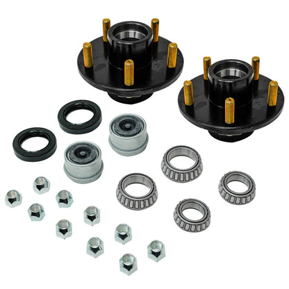 Bethesda Industrial 5 Lugs Trailer Idler Hub Kits 5 on 5 5x5 for 3500 lbs Trailer Axle Kit