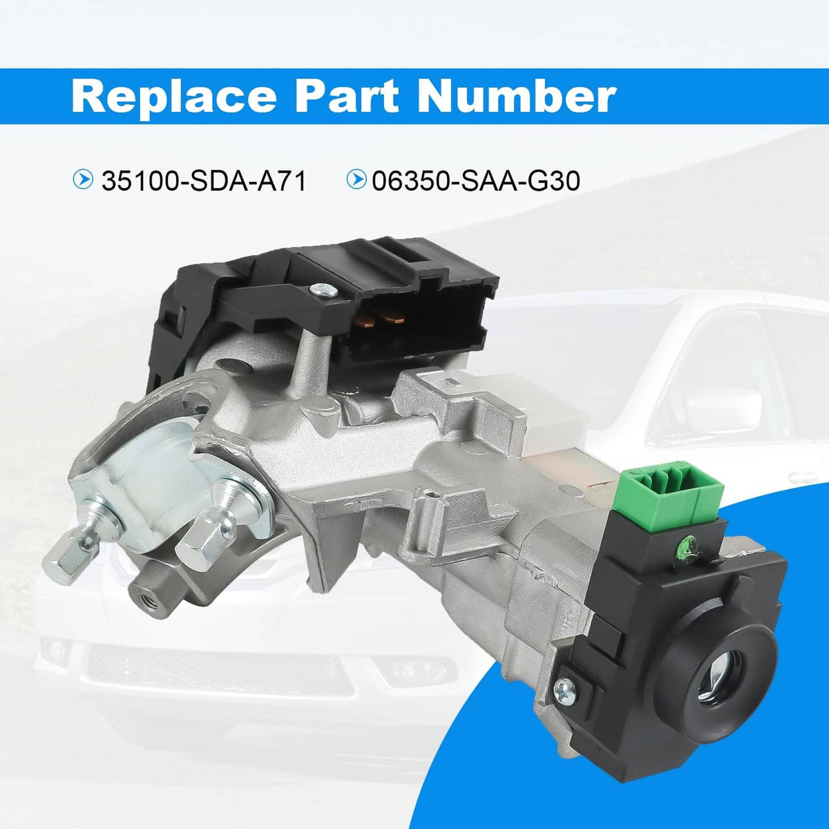 Bethesda Industrial 35100-SDA-A71 Ignition Switch Lock Cylinder Auto Trans w/2 Keys for Honda Accord