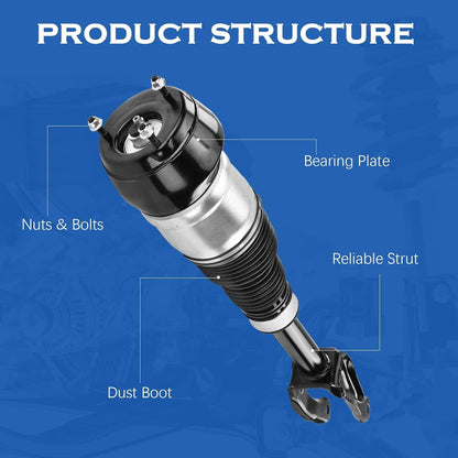 Bethesda Industrial Pair Front Air Suspension Shock Struts w/ADS For Mercedes W166 X166 GL450 GLS550