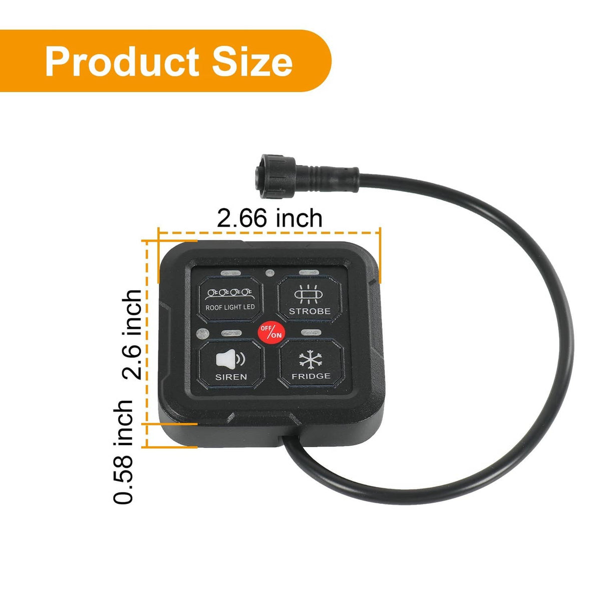 Bethesda Industrial 4 Gang ON/OFF Switch Panel Circuit Control Box LED Light Bar Marine Boat Car 12V