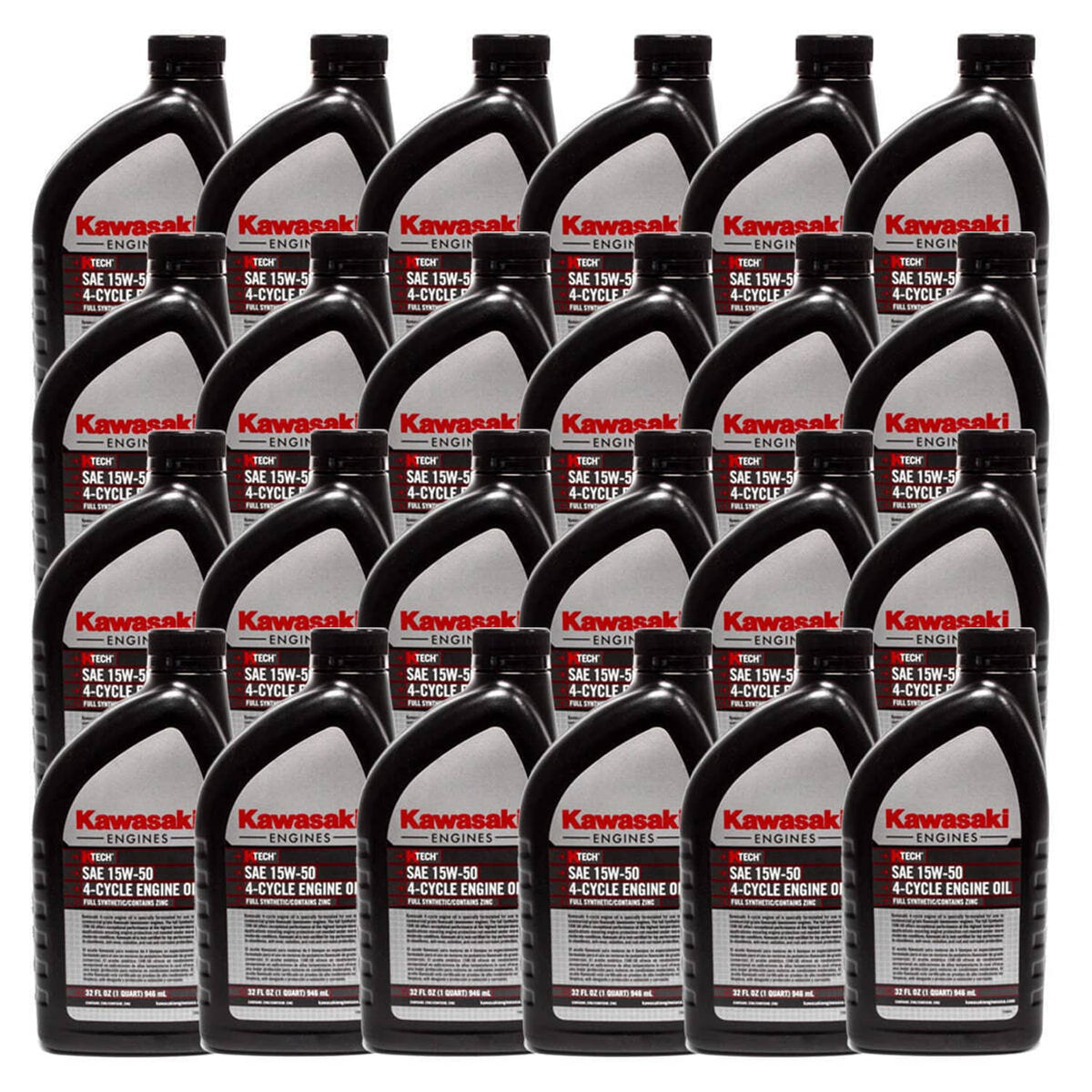 Bethesda Industrial 24PK Quart Genuine OEM Kawasaki 4 Cycle Engine K-Tech Hydro Oil 15W50 99969-6501