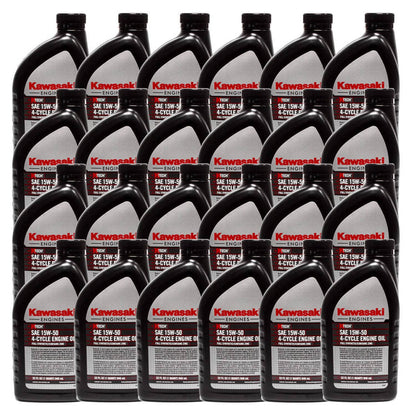 Bethesda Industrial 24PK Quart Genuine OEM Kawasaki 4 Cycle Engine K-Tech Hydro Oil 15W50 99969-6501