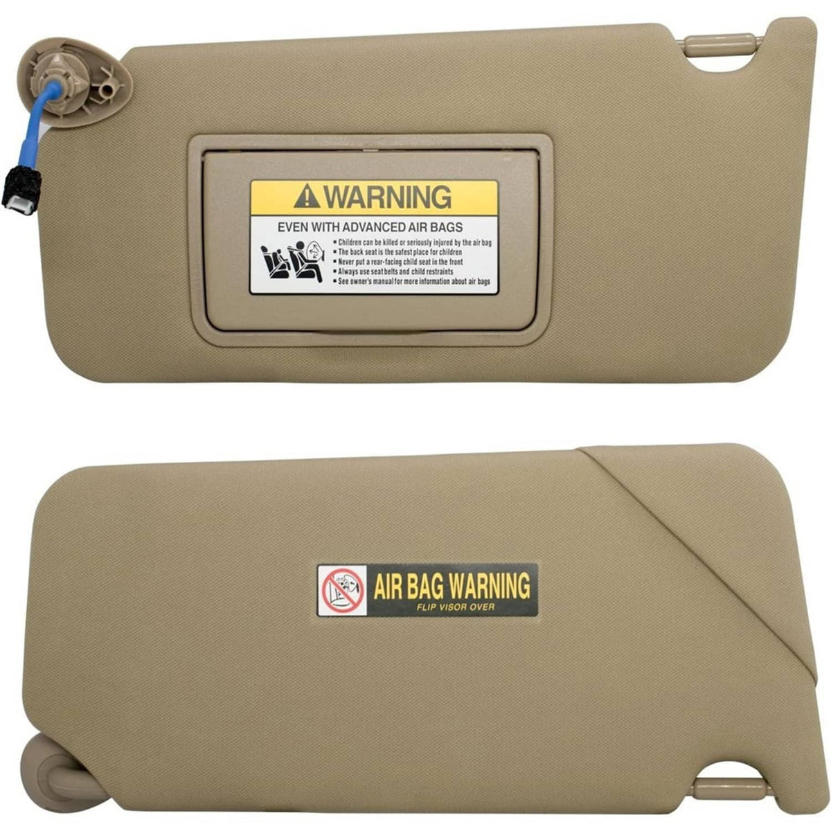 Bethesda Industrial Left Driver Side Sun Visor w/ Light & Mirror For 2008-2017 Honda Accord Beige