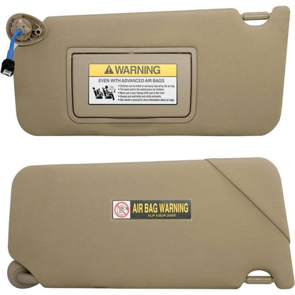 Bethesda Industrial Left Driver Side Sun Visor w/ Light & Mirror For 2008-2017 Honda Accord Beige
