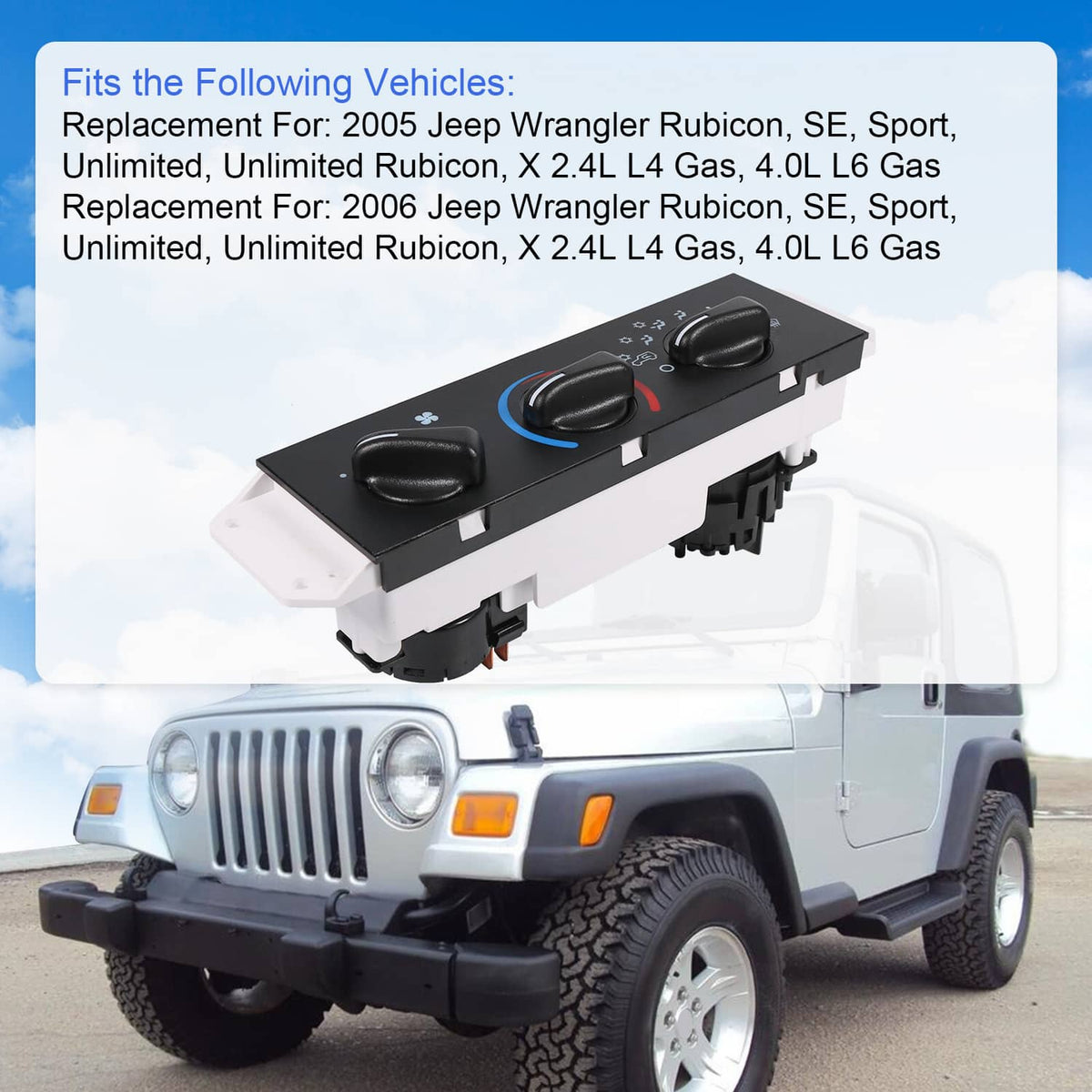 Bethesda Industrial For Jeep Wrangler AC 2005-2006 Heater Climate Control Unit 55056558AA 55056558AB