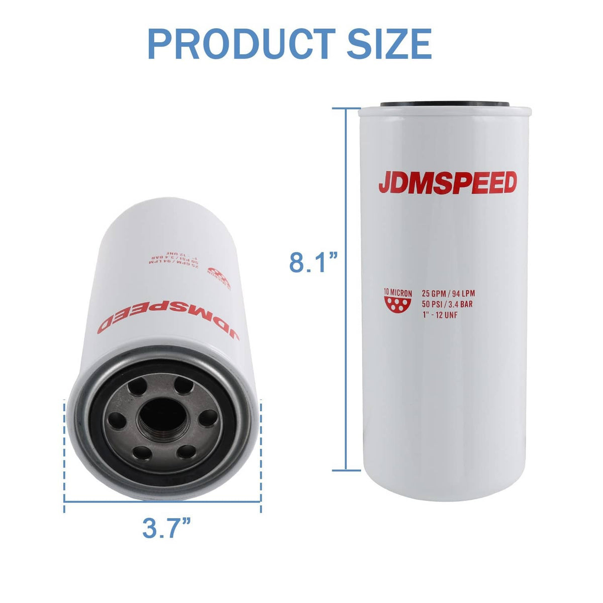 Bethesda Industrial Fill-Rite F1810PM0 18 GPM 1-12UN 50PSI Particulate Spin On Fuel Filter 10 Micron