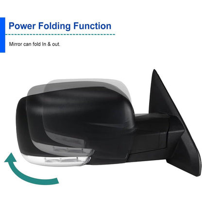 Bethesda Industrial Right/Passenger Side Fold+Heated+LED Signal Mirror For 2013-2019 Ram 1500 Power