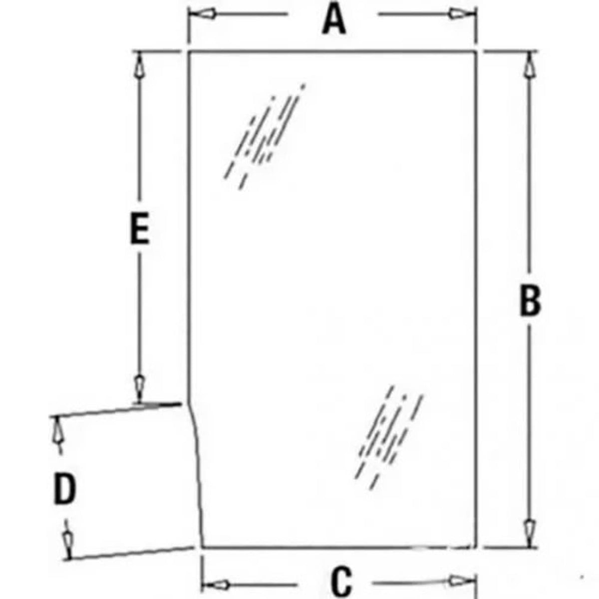 Bethesda Industrial Cab Glass - Door Upper Left Hand fits John Deere 310 310C 410 410C 510 T113463