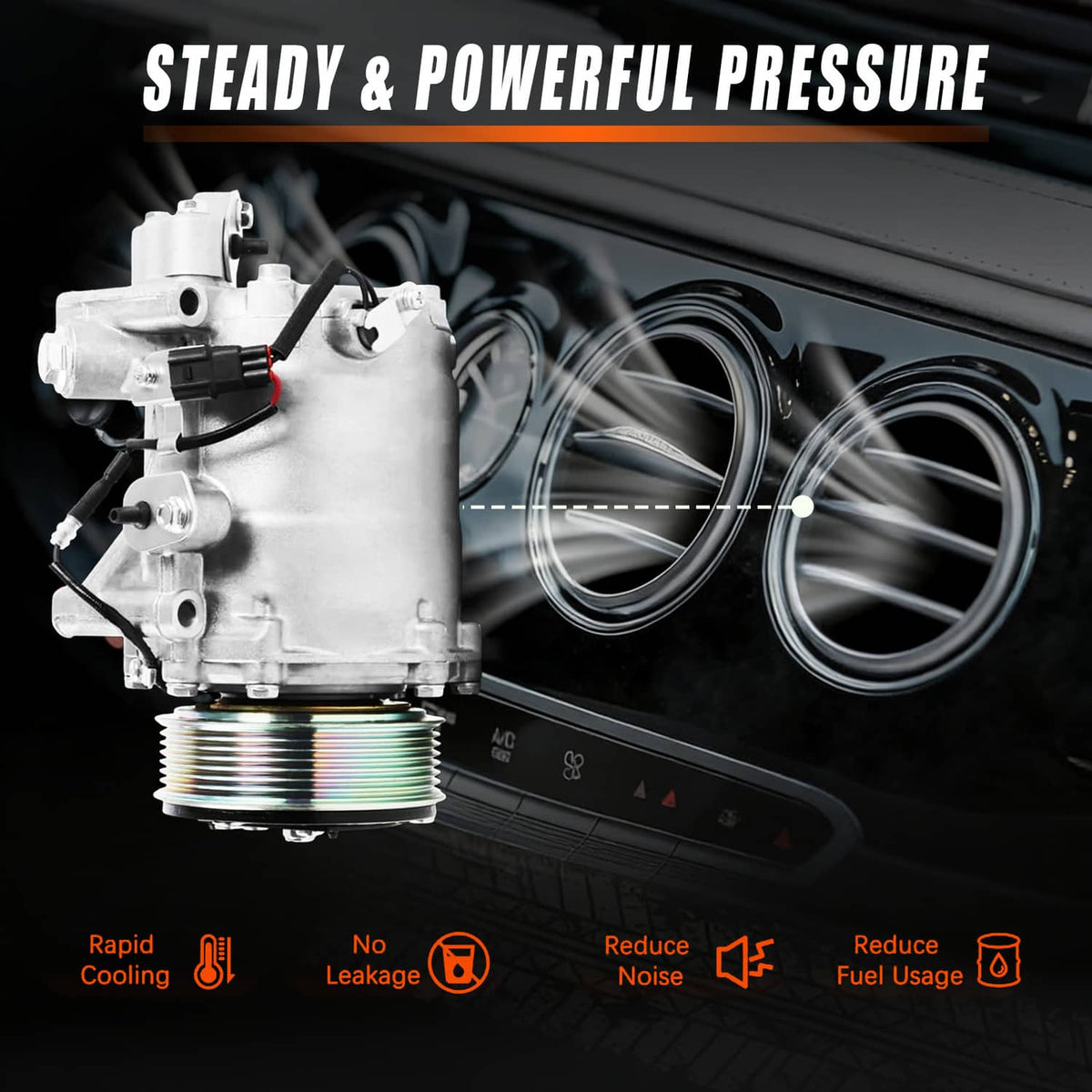 Bethesda Industrial New AC Compressor IG580 Fits For Honda CR-V 2.4L 2007 2008 2009 2010 2011 2012