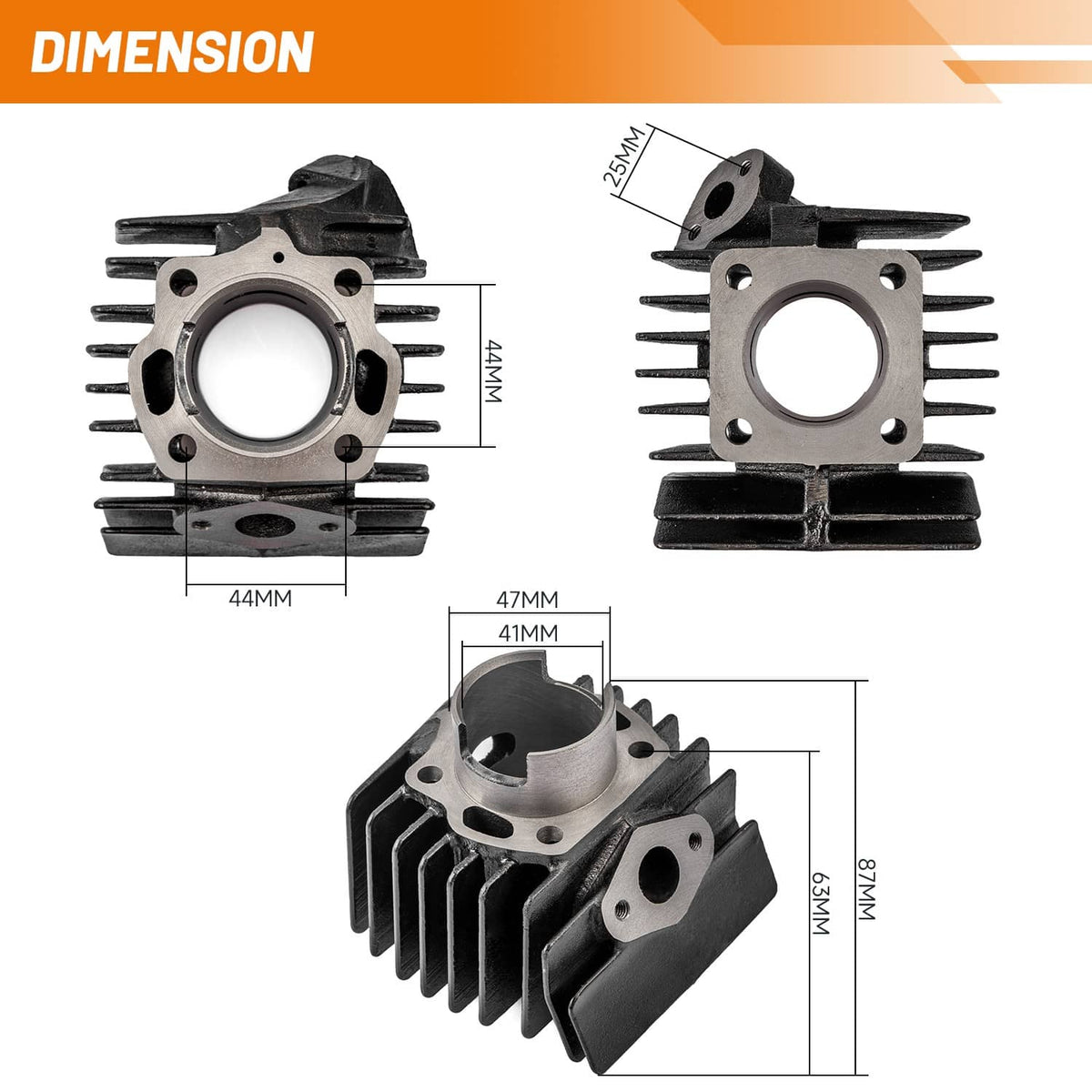 Bethesda Industrial For Suzuki Quadmaster 50 LTA50 2x4 2002-2005 Cylinder Piston Gasket Top End Kit
