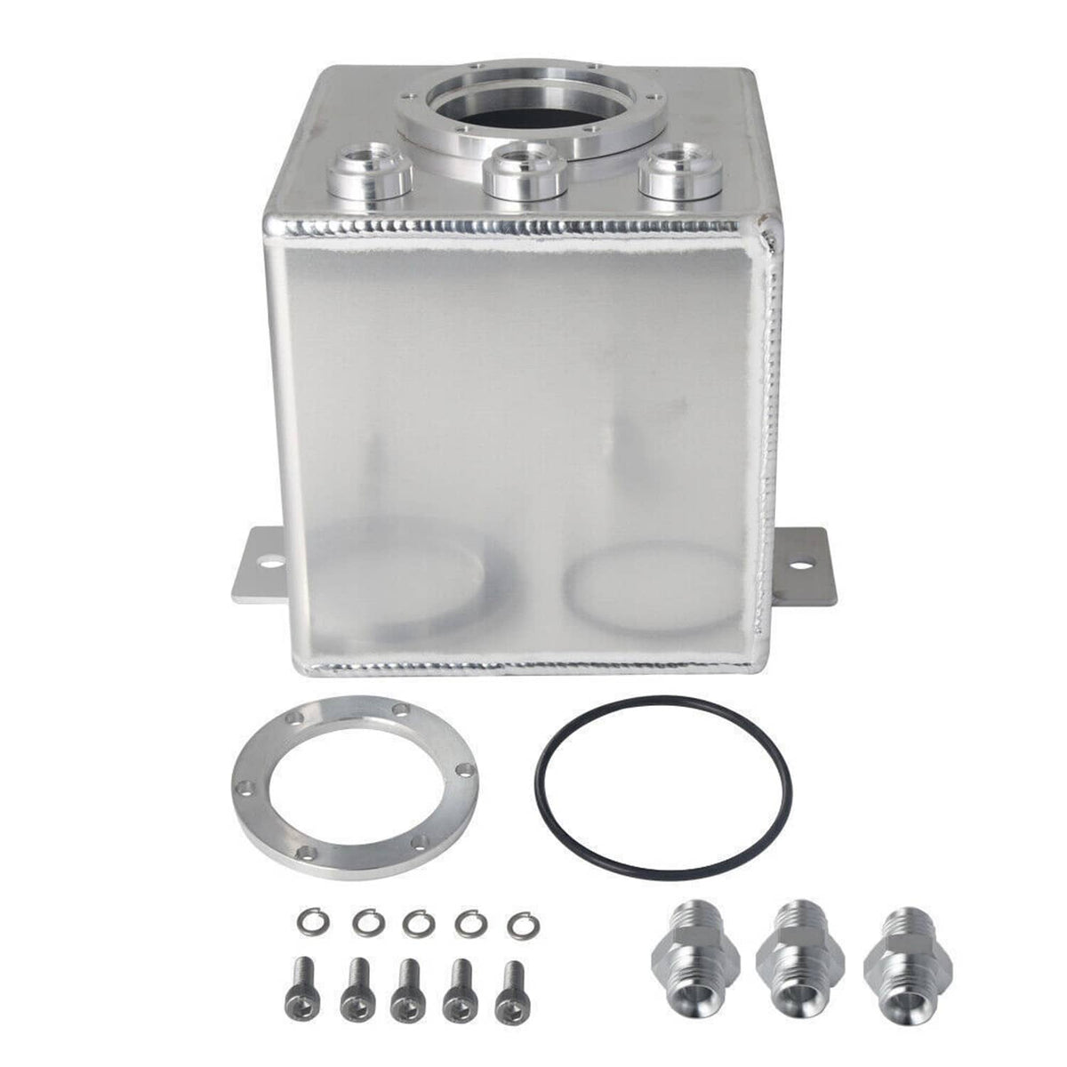 Bethesda Industrial New 2L High Flow Swirl Fuel Surge Tank AN6 Aluminum with 044 External Fuel Pump