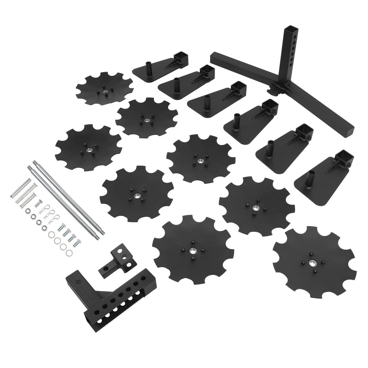 Bethesda Industrial 34" Disc Plow Harrow w/ 2-inch Receiver Hitch 8-blade disc For Tractor ATV UTV
