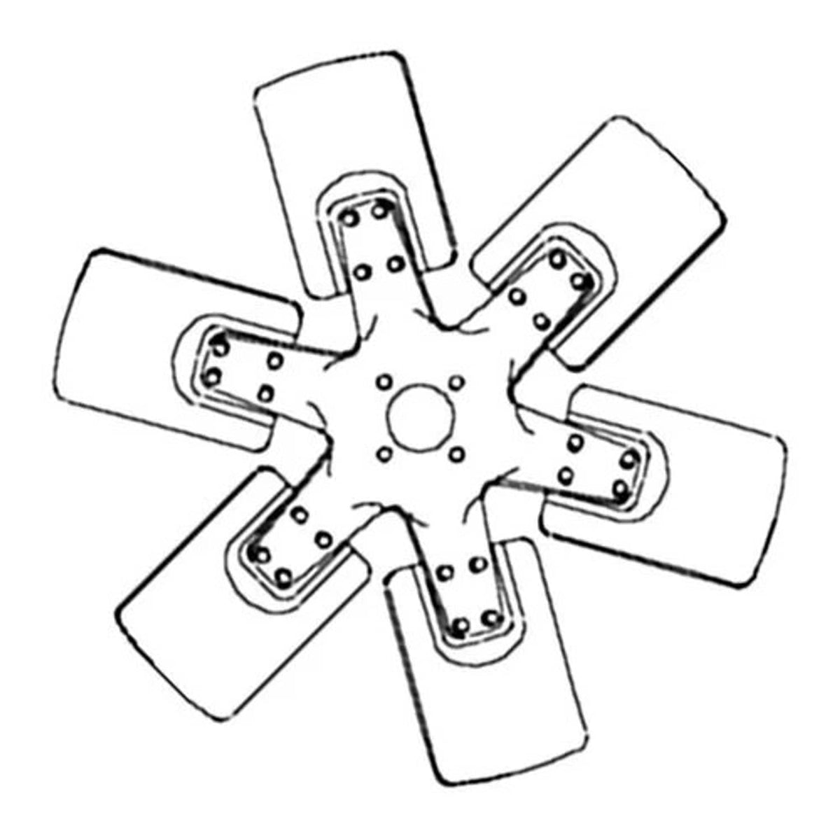 Bethesda Industrial Fan Blade - 6 fits Massey Ferguson 285 1085 530177M1