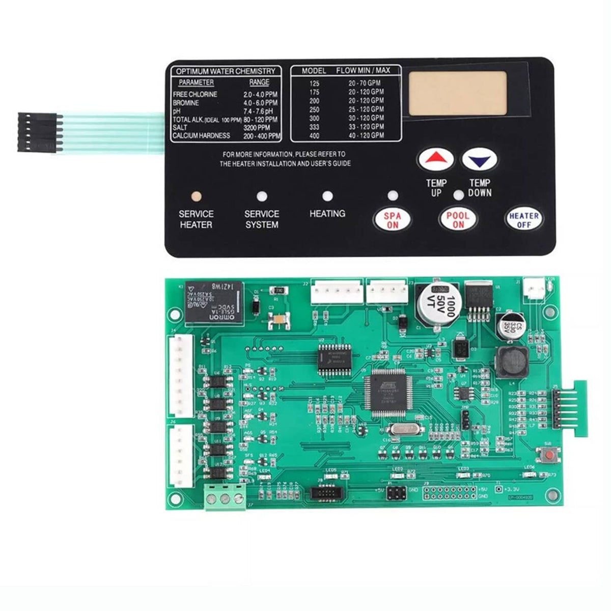 Bethesda Industrial Control Board Kit w/ 472610Z Switch Pad For Pentair Master Temp 400 42002-0007S