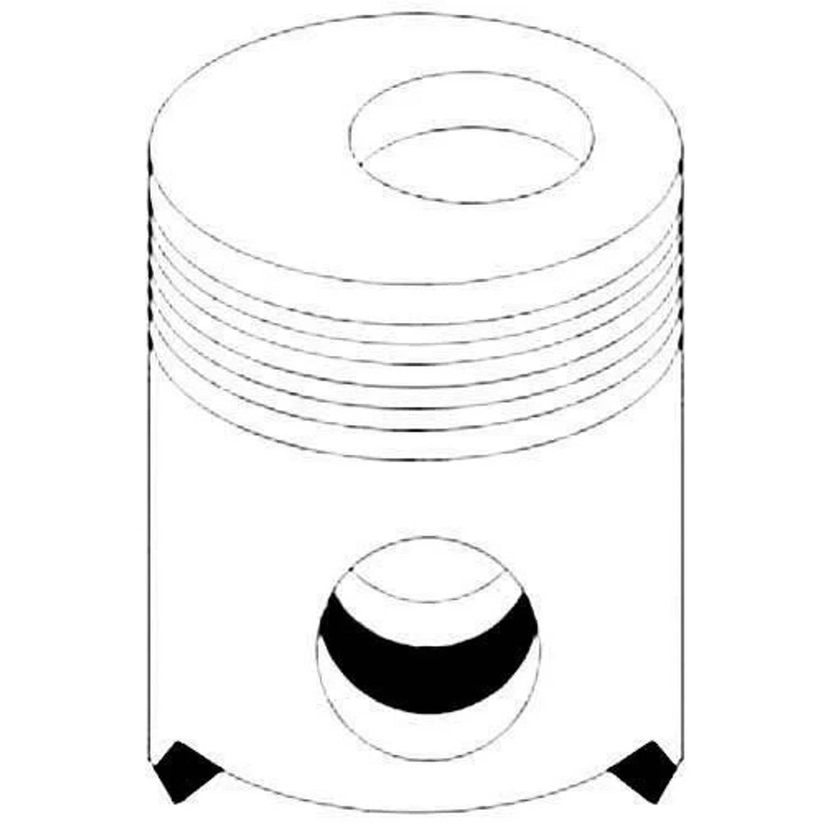 Bethesda Industrial Piston - .020" Oversize Single Cylinder fits Ford 3600 4600 6610 7610 D6NN6108C