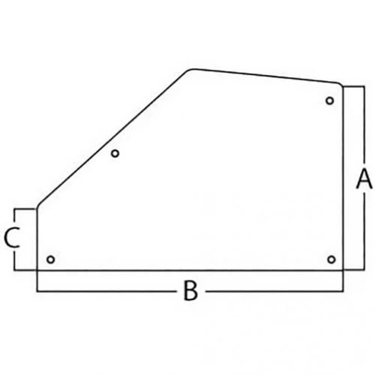 Bethesda Industrial Cab Glass - Right Hand or Left Hand Rear Door