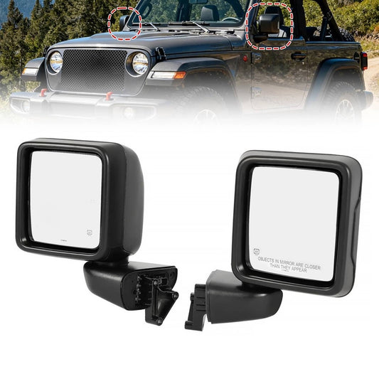 Bethesda Industrial Pair Left & Right Power Heated Mirror for 2018-2024 Jeep Gladiator Wrangler JL