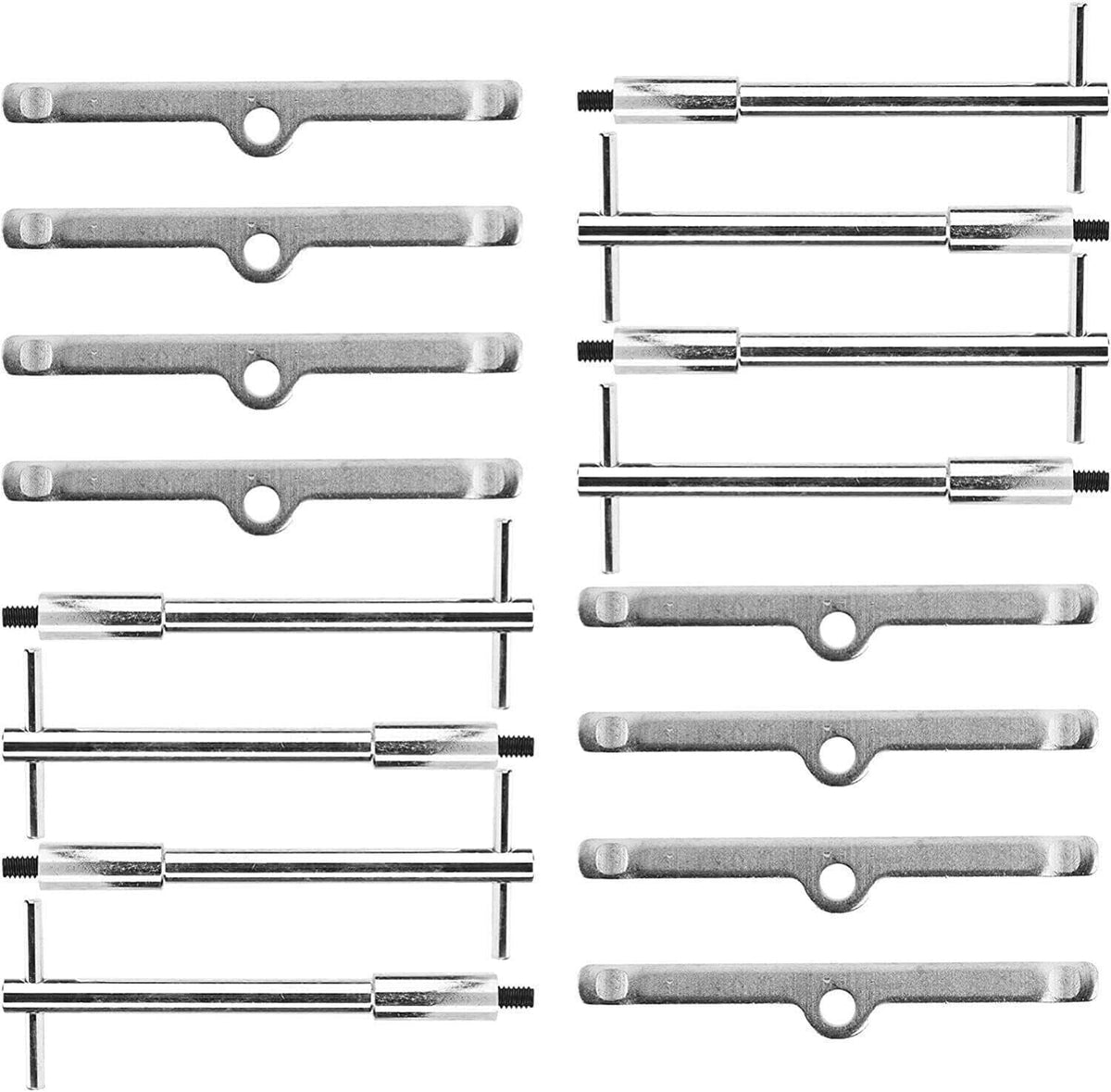 Bethesda Industrial Chrome T-Bar, 4-1/4" Tall Valve Cover Bolts, Hold Down Kit for Chevy SBC 283-350