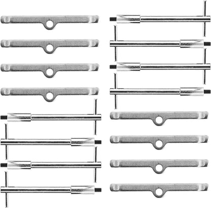 Bethesda Industrial Chrome T-Bar, 4-1/4" Tall Valve Cover Bolts, Hold Down Kit for Chevy SBC 283-350