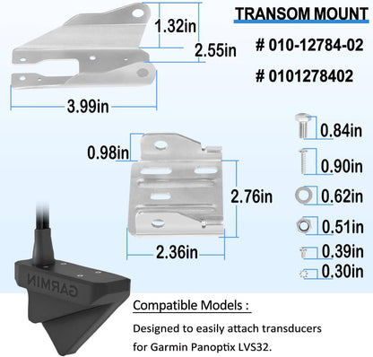 Bethesda Industrial 010-12784-02 Transom Mount Bracket, For Panoptix LVS32 Heavy Duty Transom Mount