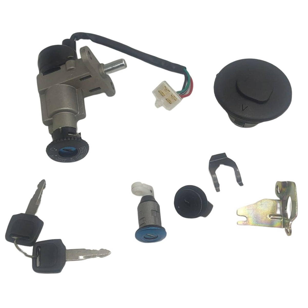 Bethesda Industrial Ignition Switch Fuel Gas cap tank for 50cc 125cc 150cc Scooter Moped  4 Pin