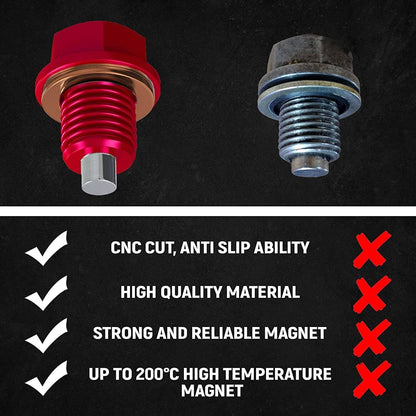 Bethesda Industrial M14x1.5mm Car Engine Magnetic Oil Drain Plug Screw Nut Bolt Sumps Universal