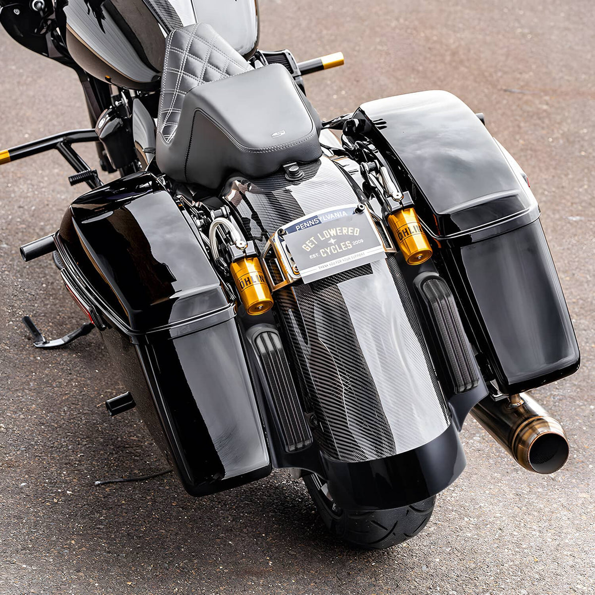 Bethesda Industrial ABS Rear Fender Fascia LED Running Light For Harley Electra Road Glide FLH 2014+