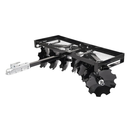 Bethesda Industrial Tow-Behind Notched Disc Harrow 4FT For ATV UTV Trailer Tilling W/ A 2" Towball