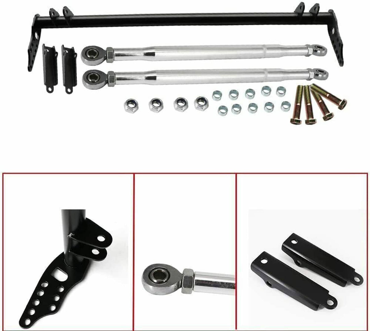 Bethesda Industrial New Front Traction Control Lower Tie Bar Kit For 92-01 Honda Civic Acura Integra