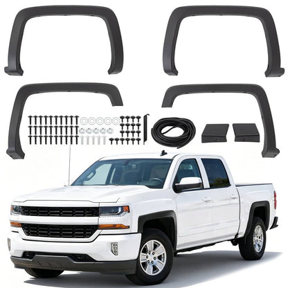 Bethesda Industrial 4x Fender Flares for Chevrolet Silverado 1500 2500HD 3500HD Front & Rear Side