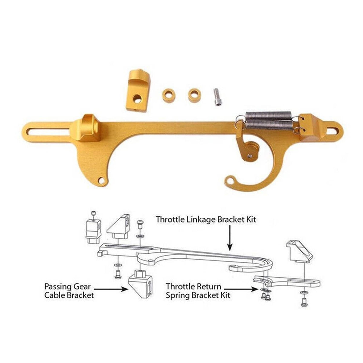 Bethesda Industrial Aluminum Throttle Cable Carb Bracket For Holley 4150 4160 Carb 350 400 SBC New